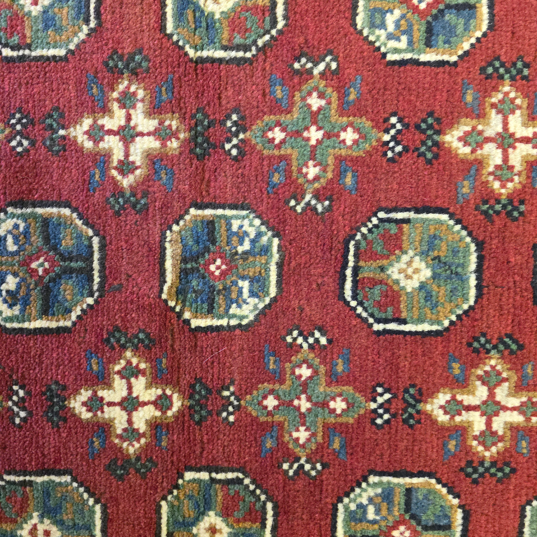 149 x 100 cm Hand Knotted Red Afghan Akche Bokhara – Wool Rug