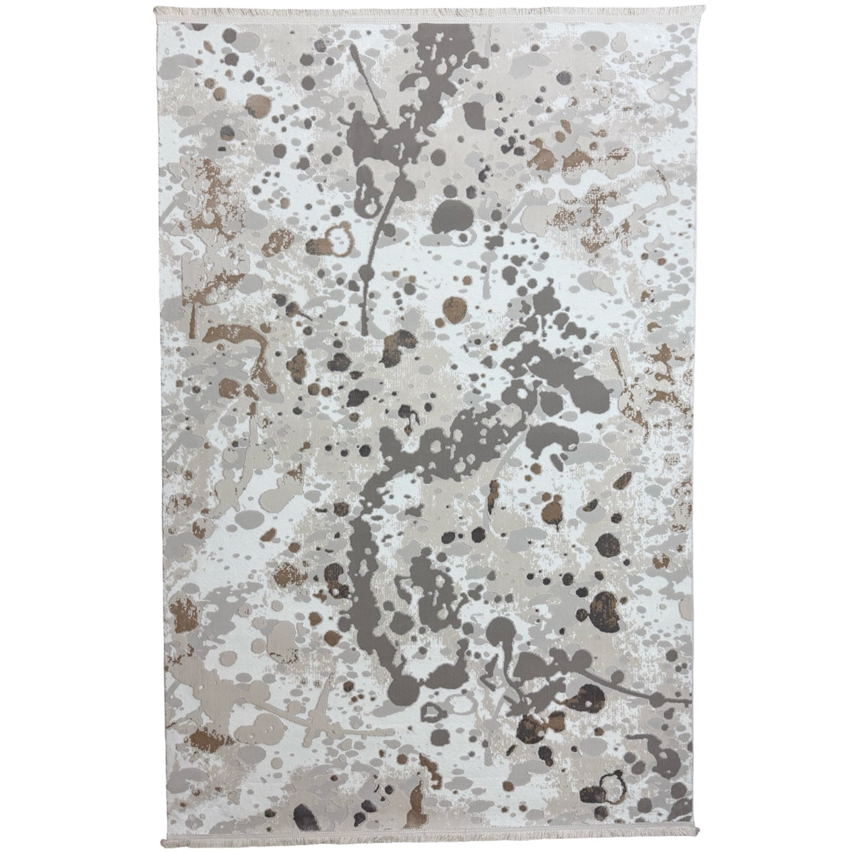 230 x 160 cm Neutral Abstract Paint Splash Modern Area Rug
