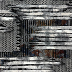 230 x 160 cm Abstract Black Grey Multi Pattern Turkish Rug