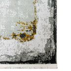 230 x 160 cm Grey White Abstract Border Turkish Rug