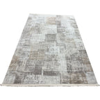 230 x 160 cm Grey Beige Textured Abstract Turkish Rug