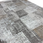 230 x 160 cm Grey Beige Textured Abstract Turkish Rug