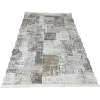 230 x 160 cm Grey Beige Textured Abstract Turkish Rug