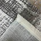 230 x 160 cm Grey Beige Textured Abstract Turkish Rug