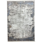 230 x 160 cm Distressed Grey & Blue Abstract Turkish Rug