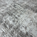230 x 160 cm Distressed Grey & Blue Abstract Turkish Rug