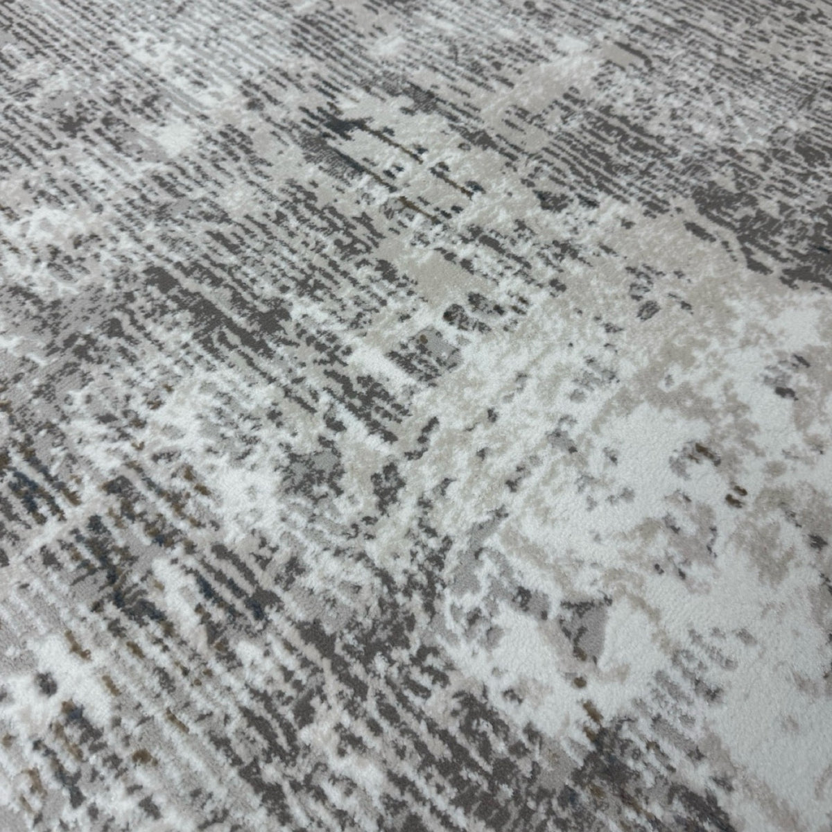 230 x 160 cm Distressed Grey & Blue Abstract Turkish Rug