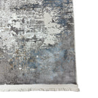 230 x 160 cm Distressed Grey & Blue Abstract Turkish Rug