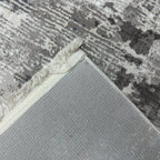 230 x 160 cm Distressed Grey & Blue Abstract Turkish Rug