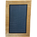 230 x 160 cm Minimal Black & Gold Border Panel Turkish Rug