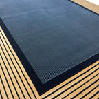 230 x 160 cm Minimal Black & Gold Border Panel Turkish Rug