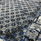 230 x 160 cm Modern Blue & Grey Geometric Panel Turkish Rug