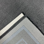 230 x 160 cm Modern Grey & Blue Framed Border Turkish Rug