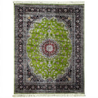 350cm x 250cm Persian Mashad Green Machine Made Rug