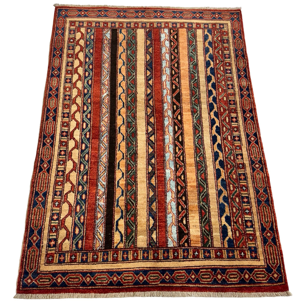 148 x 100 cm Afghan Chobi Hand-Knotted Wool Rug