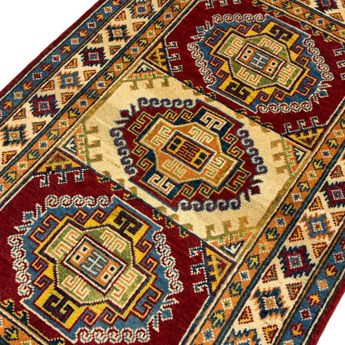 135 x 86 cm Hand Knotted Afghan Kazak – Wool Rug