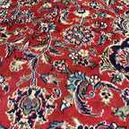 383 x 305 cm Hand Knotted Kashan Persian Rug – Red Medallion Design