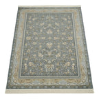 300 x 200 cm Machine-Made Persian Floral Grey & Gold Rug