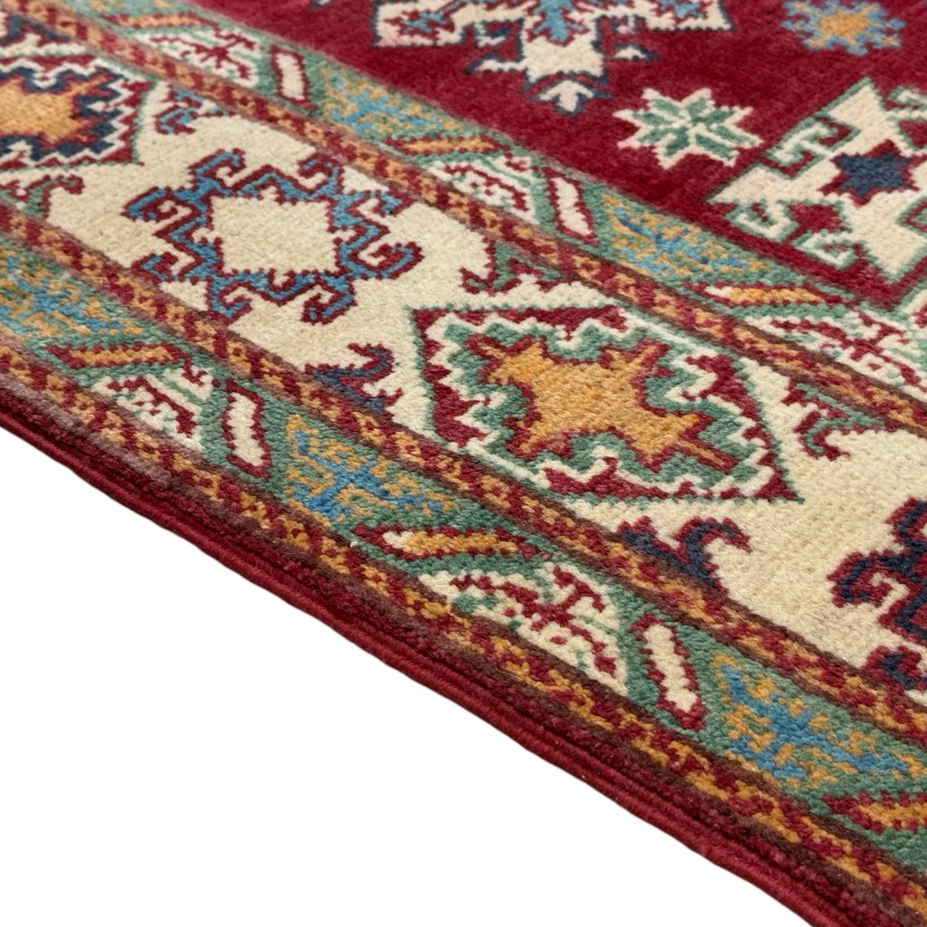 205 x 146 cm Hand Knotted Afghan Kazak – Wool Rug