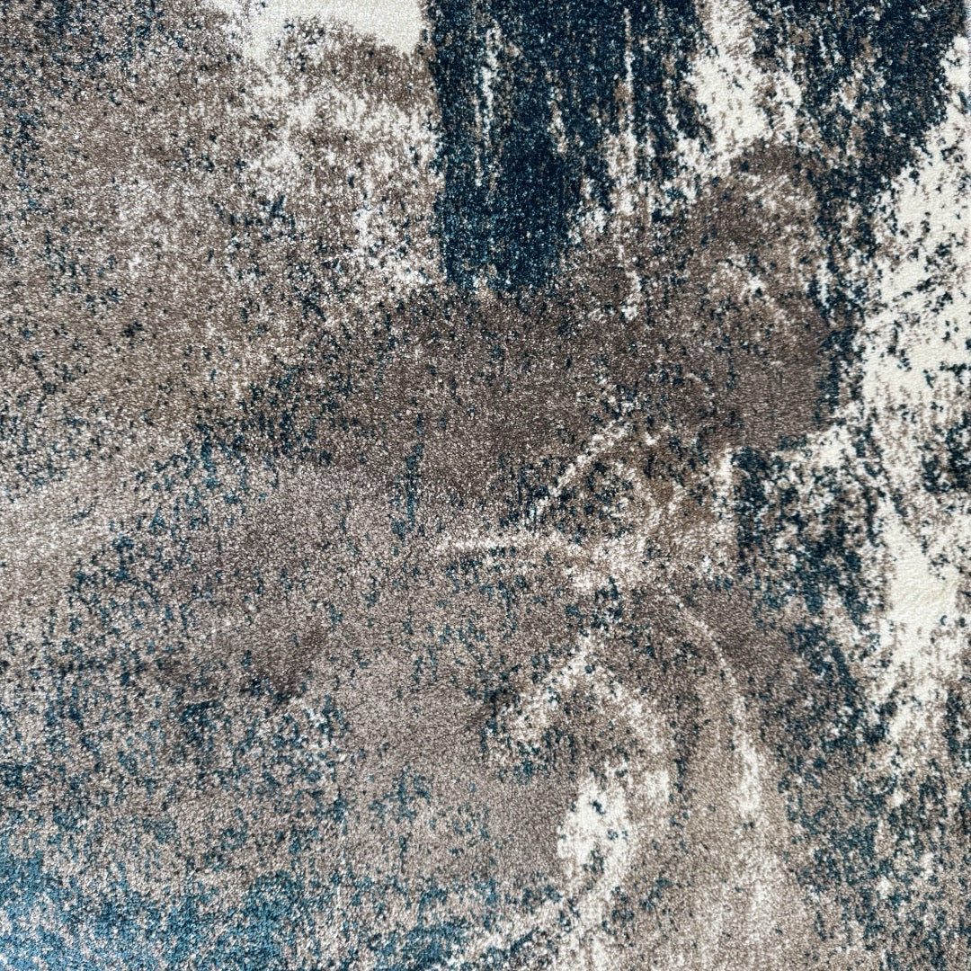 800 x 80 cm Turquoise & Sandstone Marble Runner Rug