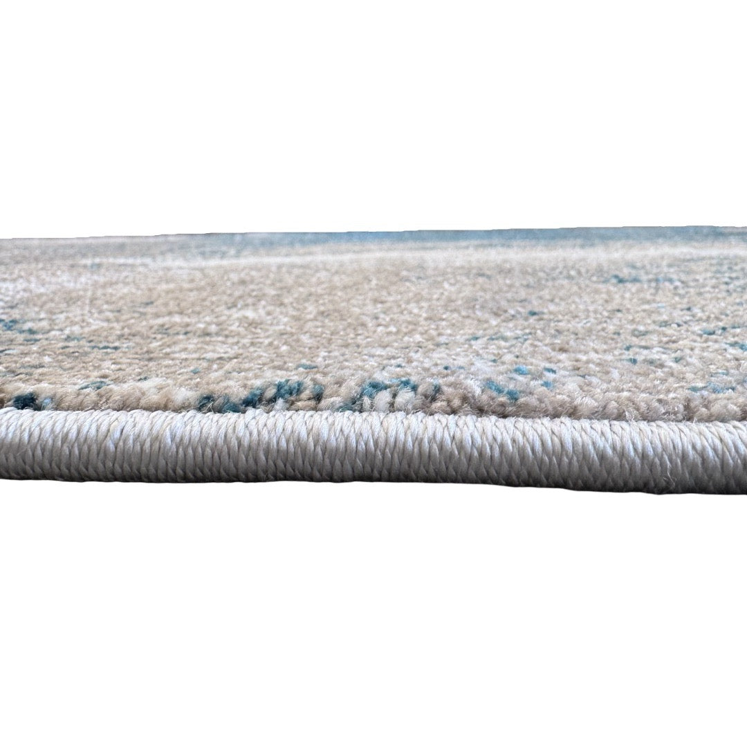 500 x 80 cm Turquoise & Sandstone Marble Runner Rug