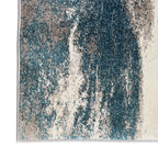 500 x 80 cm Turquoise & Sandstone Marble Runner Rug
