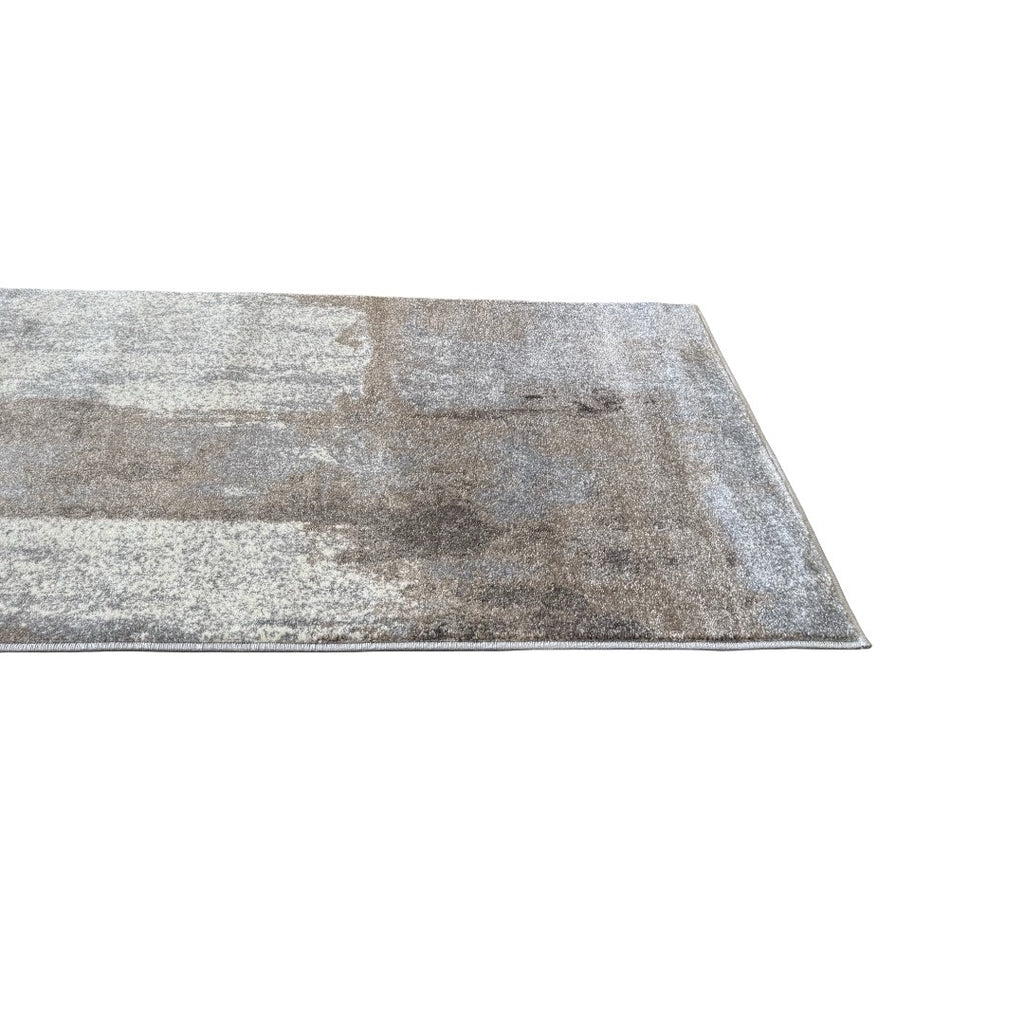 800 x 80 cm Modern Serenity in Silver Grey & Mocha Runner Rug