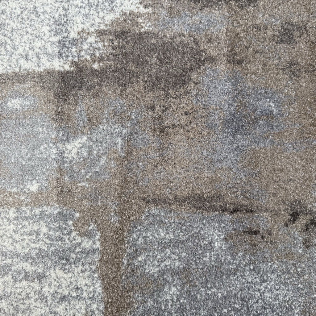 500 x 80 cm Modern Serenity in Silver Grey & Mocha Runner Rug