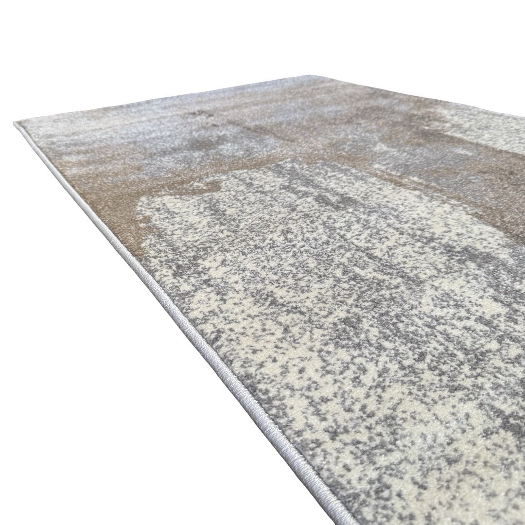 500 x 80 cm Modern Serenity in Silver Grey & Mocha Runner Rug