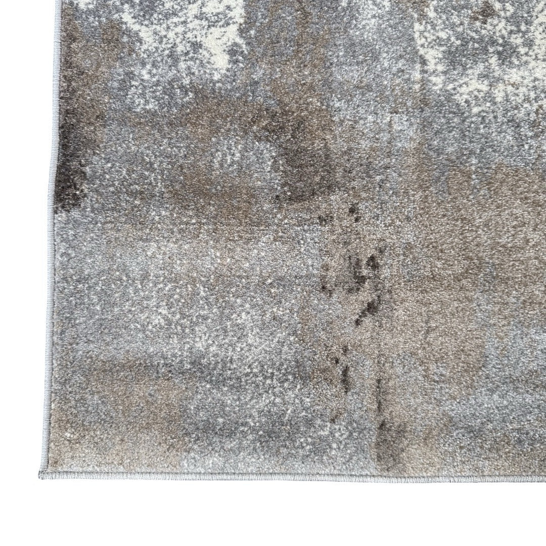 300 x 80 cm Modern Serenity in Silver Grey & Mocha Runner Rug