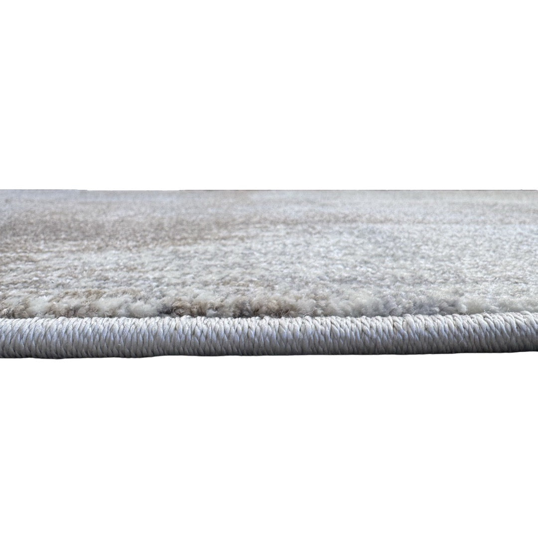 400 x 80 cm Modern Serenity in Silver Grey & Mocha Runner Rug