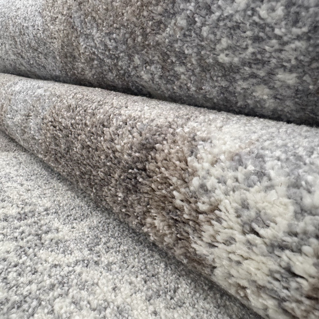 800 x 80 cm Modern Serenity in Silver Grey & Mocha Runner Rug