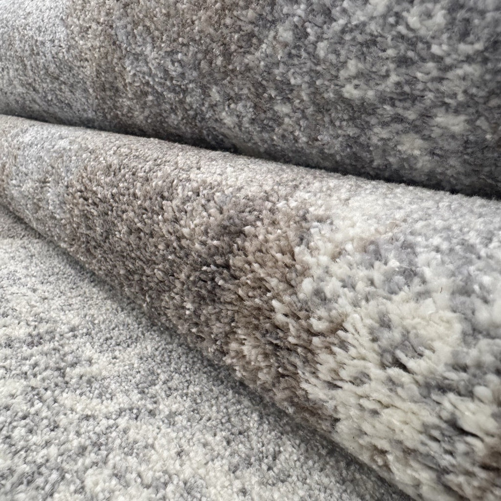 500 x 80 cm Modern Serenity in Silver Grey & Mocha Runner Rug