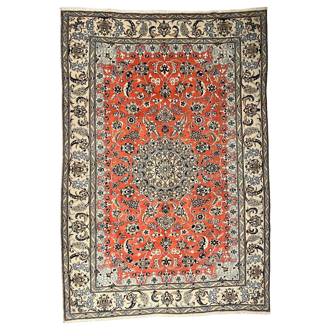 285cm x 200cm Hand Knotted Persian Nain