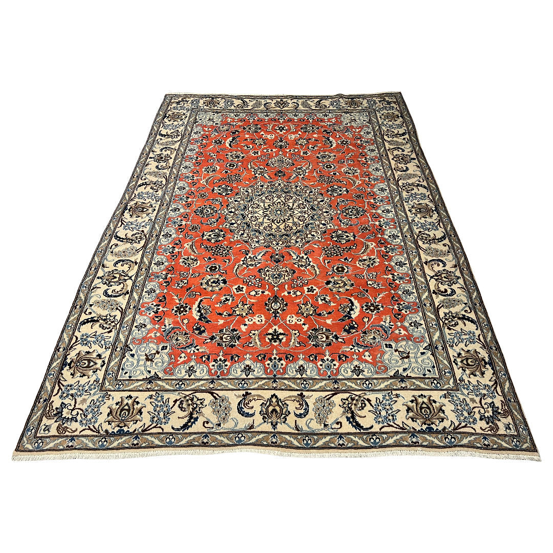 285cm x 200cm Hand Knotted Persian Nain