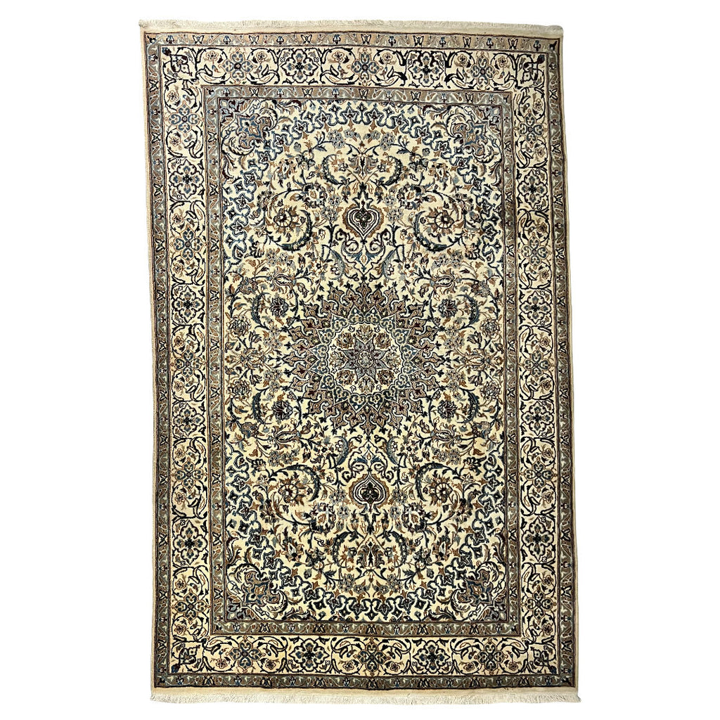 307cm x 195cm Hand-Knotted Persian Nain