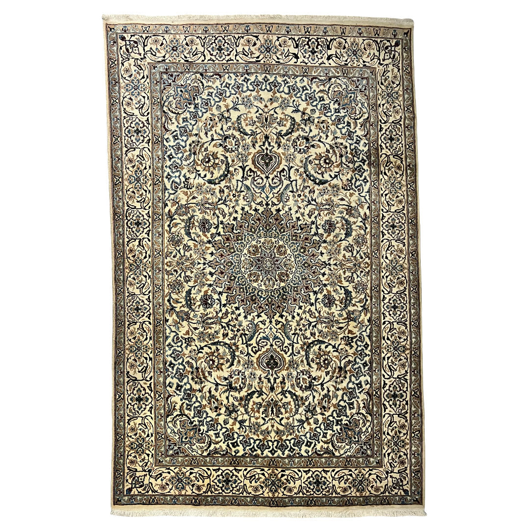 307cm x 195cm Hand-Knotted Persian Nain