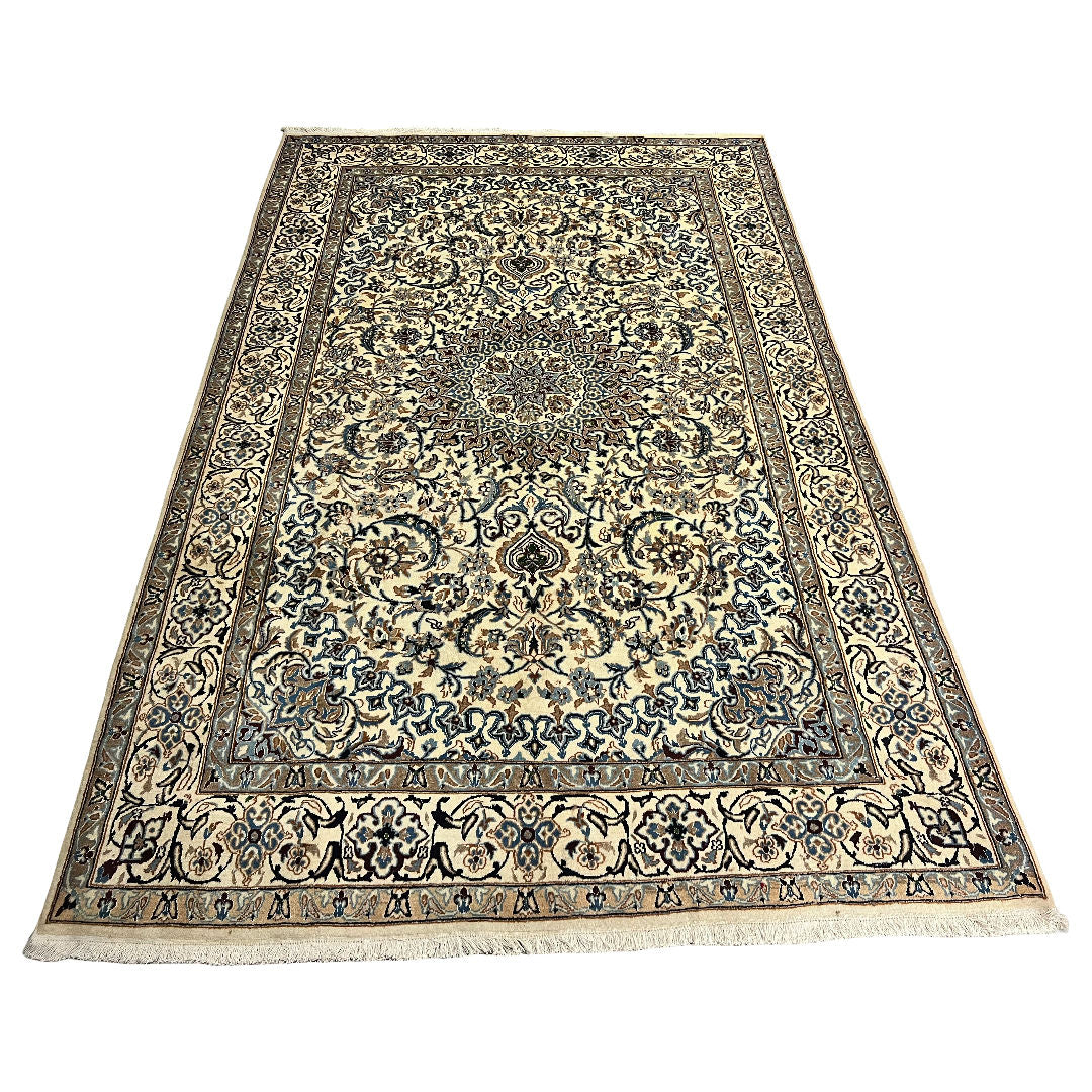 307cm x 195cm Hand-Knotted Persian Nain
