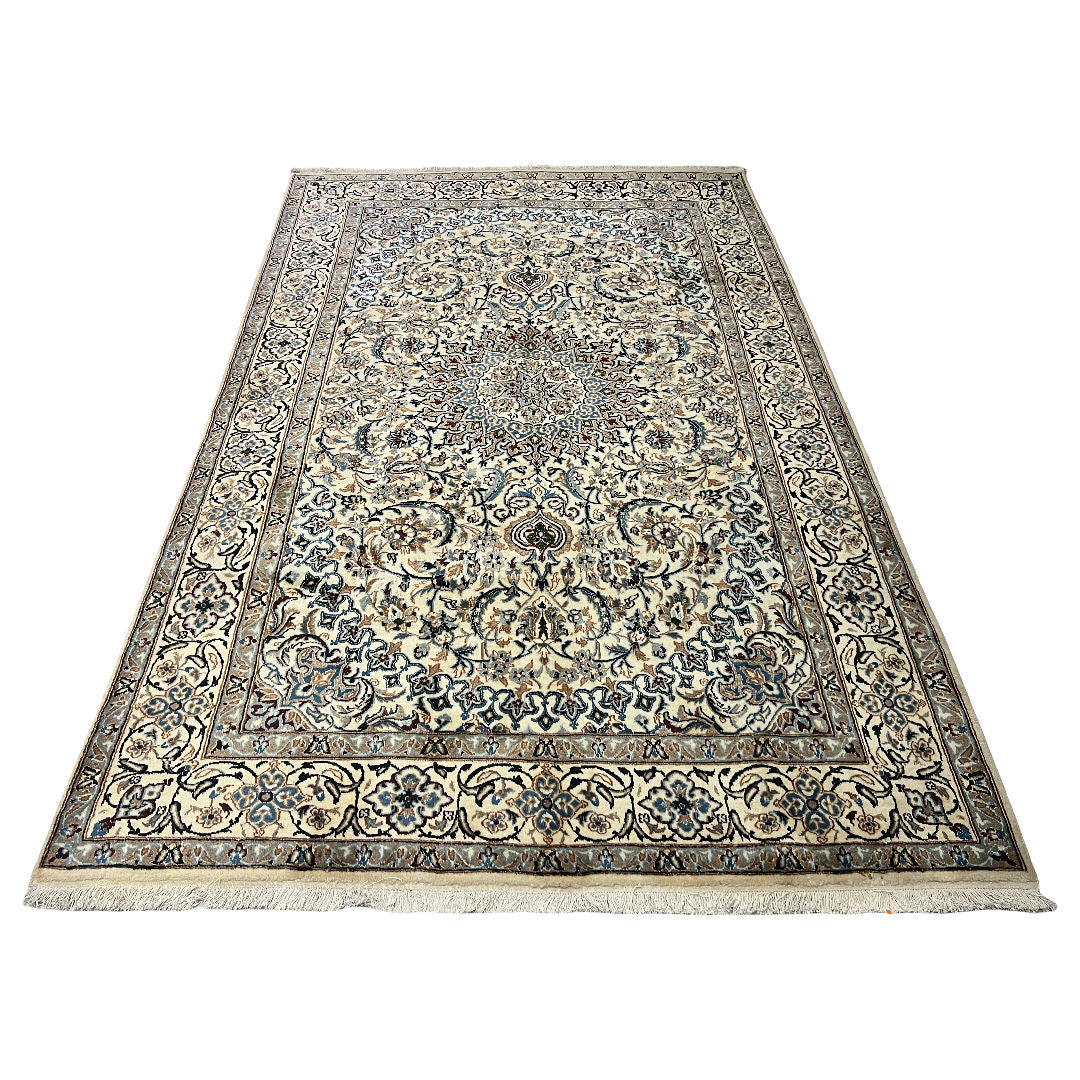 307cm x 195cm Hand-Knotted Persian Nain