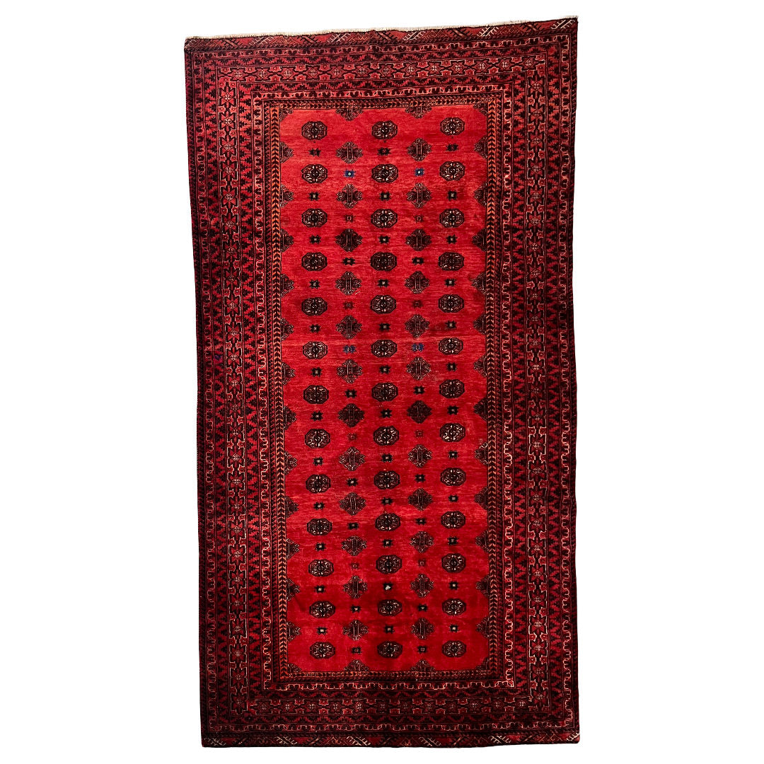 294cm x 152cm Hand-Knotted Persian Vintage Turkmen Rug