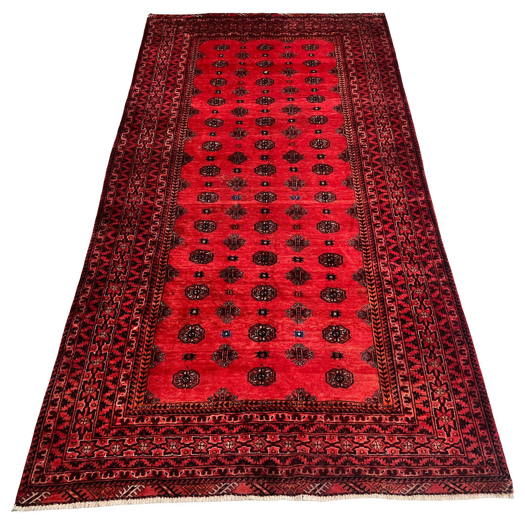 294cm x 152cm Hand-Knotted Persian Vintage Turkmen Rug