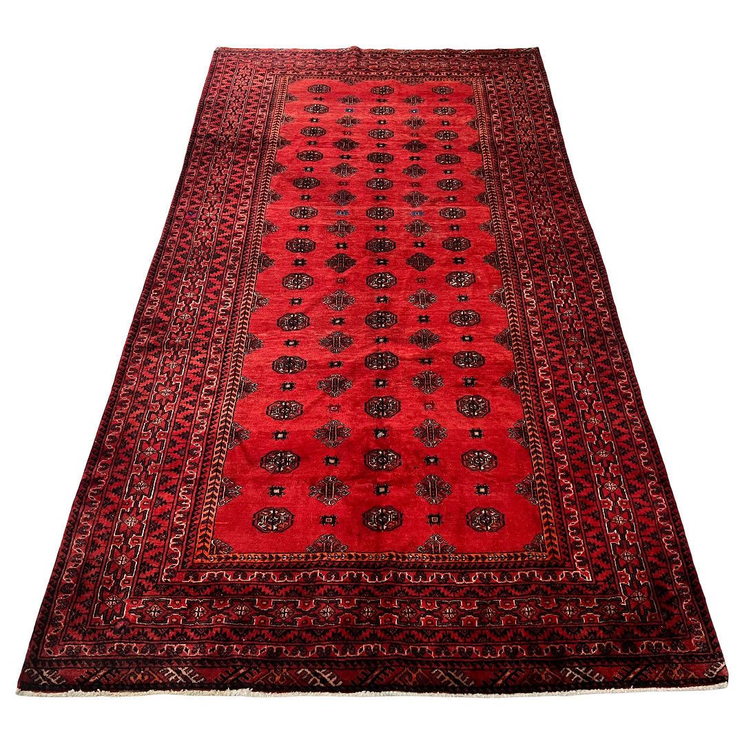 294 x 152 cm Hand-Knotted Persian Vintage Turkmen Rug