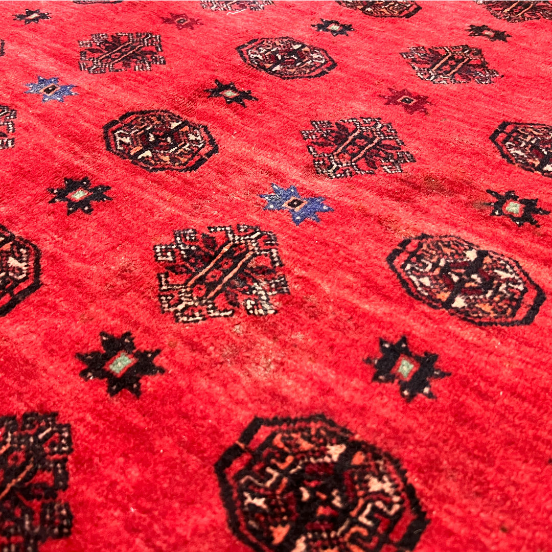 294cm x 152cm Hand-Knotted Persian Vintage Turkmen Rug