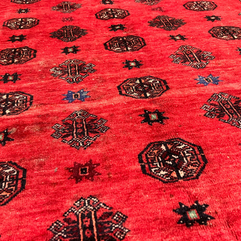 294cm x 152cm Hand-Knotted Persian Vintage Turkmen Rug