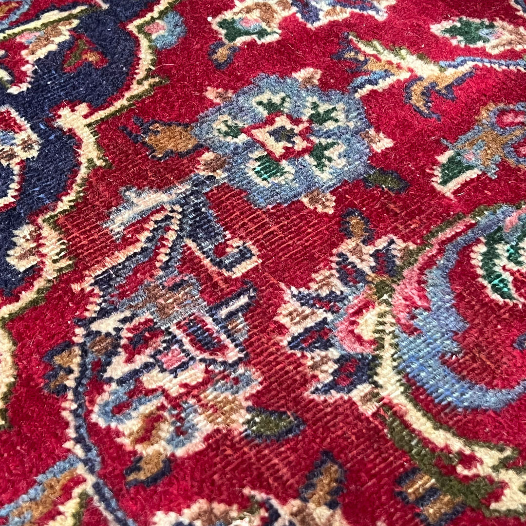 284cm x 190cm Hand-Knotted Persian Mashad - Wool Rug
