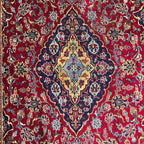 284cm x 190cm Hand-Knotted Persian Mashad - Wool Rug