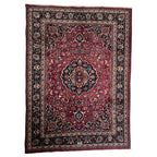 275cm x 195cm Hand-Knotted Persian Mashad - Wool Rug