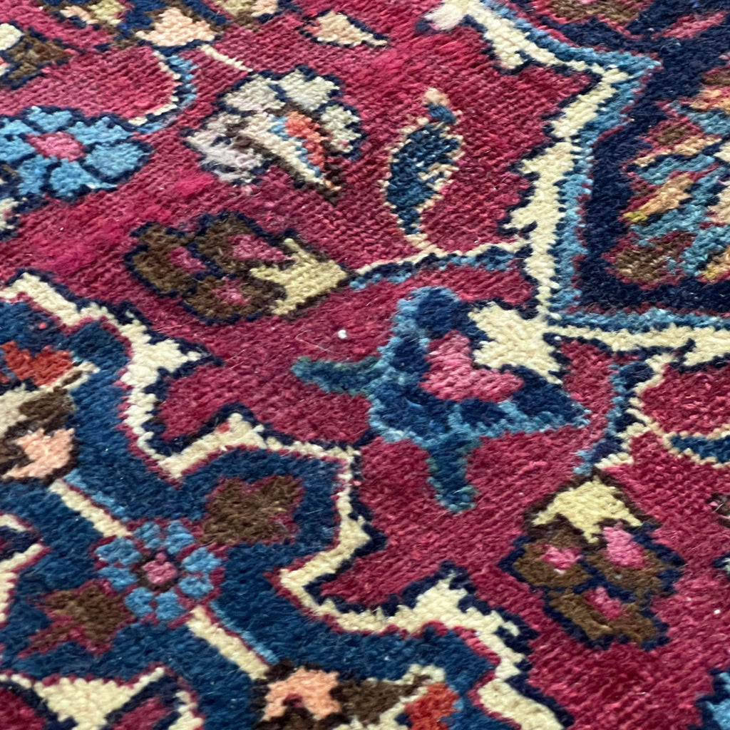 275cm x 195cm Hand-Knotted Persian Mashad - Wool Rug