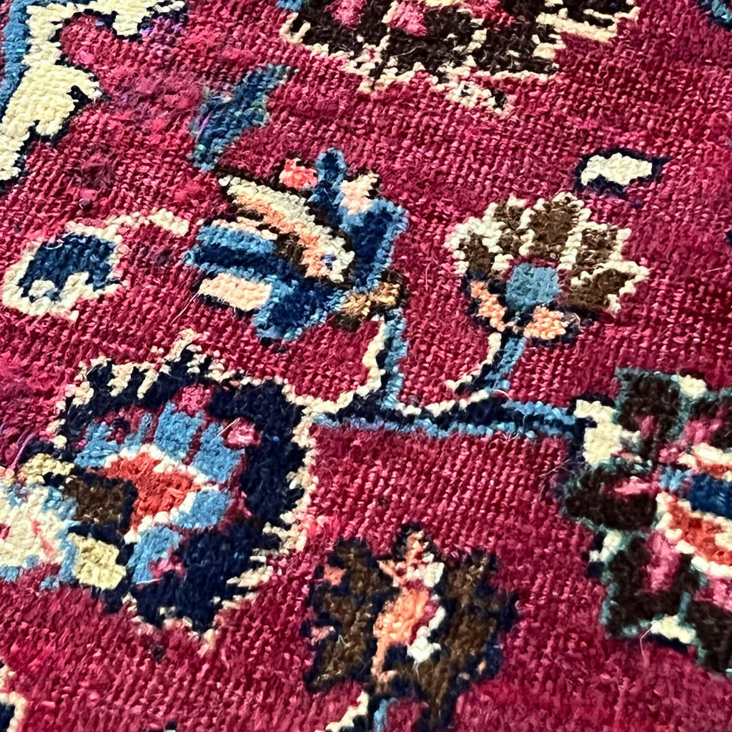 275cm x 195cm Hand-Knotted Persian Mashad - Wool Rug