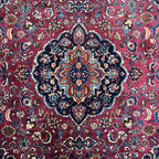 275cm x 195cm Hand-Knotted Persian Mashad - Wool Rug